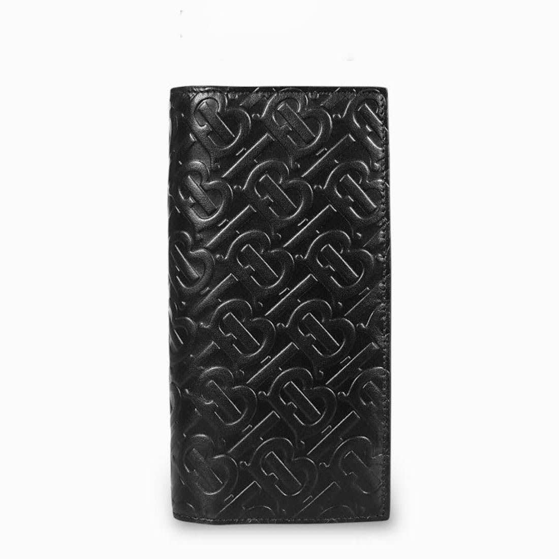 Burberry Black Leather Bifold Long Wallet-0