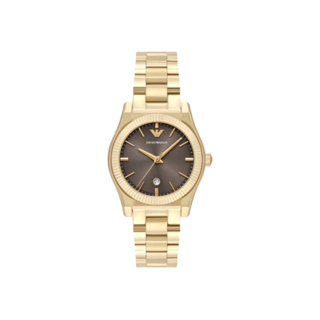 Emporio Armani Gold Tone Stainless Steel Brown Dial Watch AR11700-0