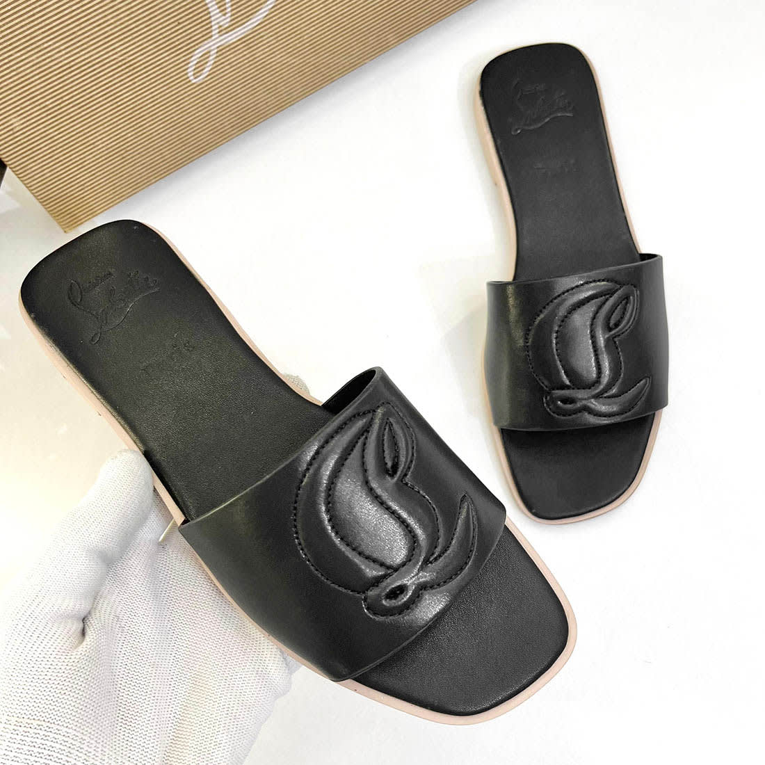 Christian Loubutin Black Mules Flat-0