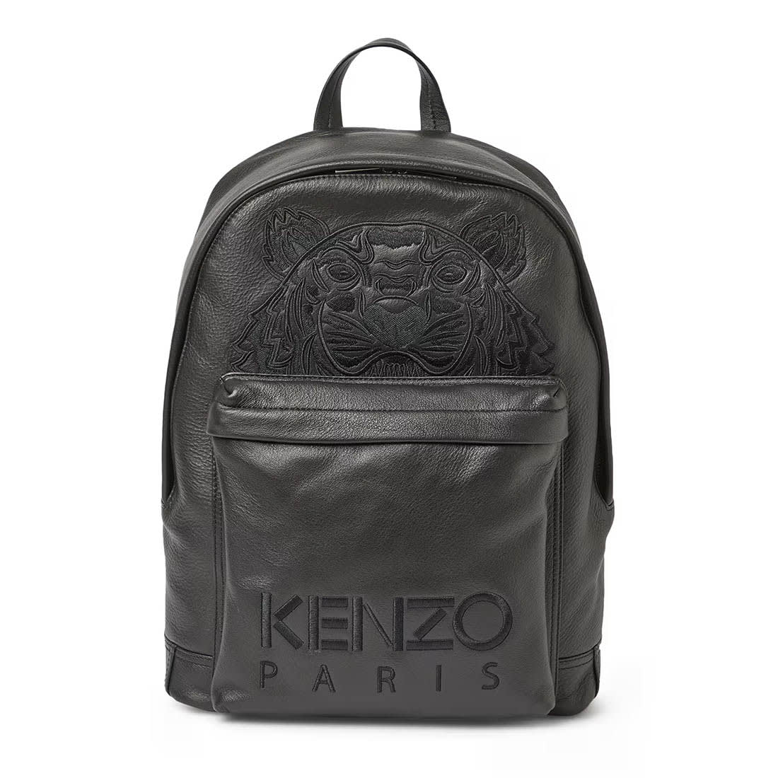 Kenzo Tiger Black Leather Backpack-0