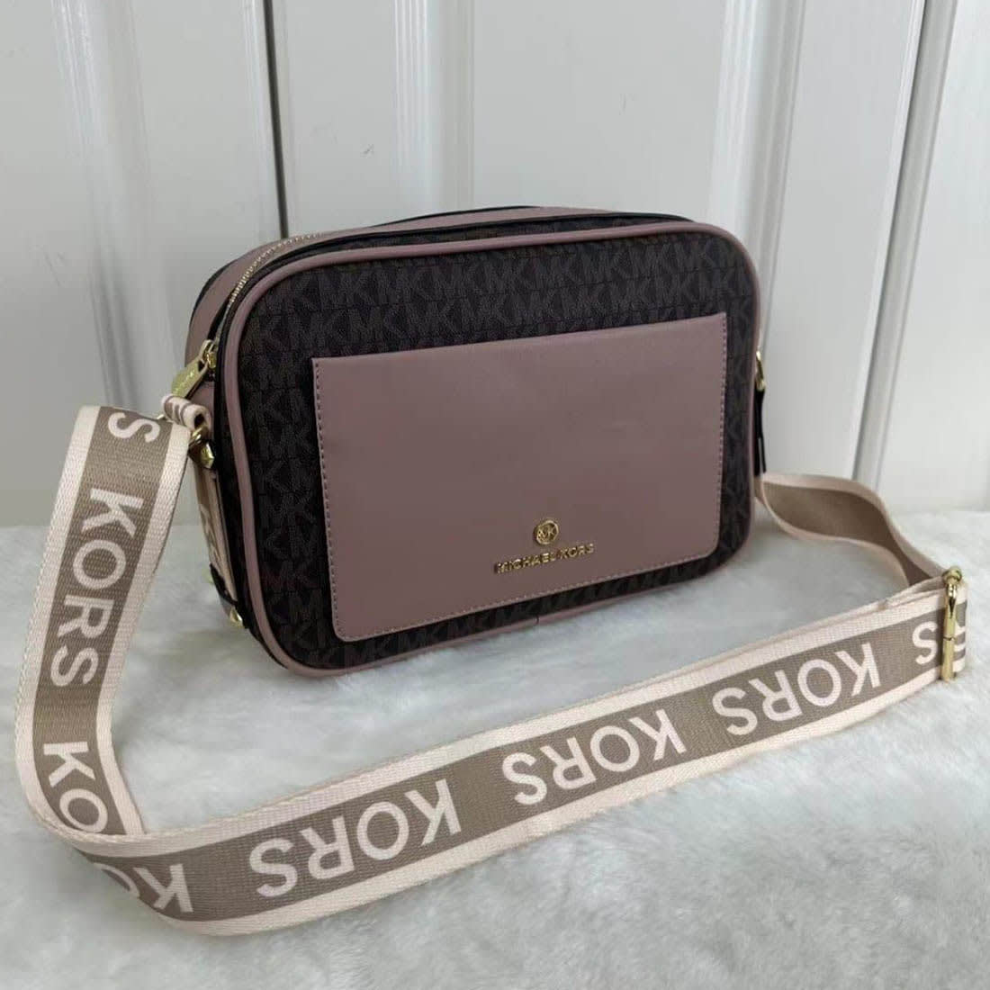 Michael Kors Maeve Beige Crossbody Sling Bag-0