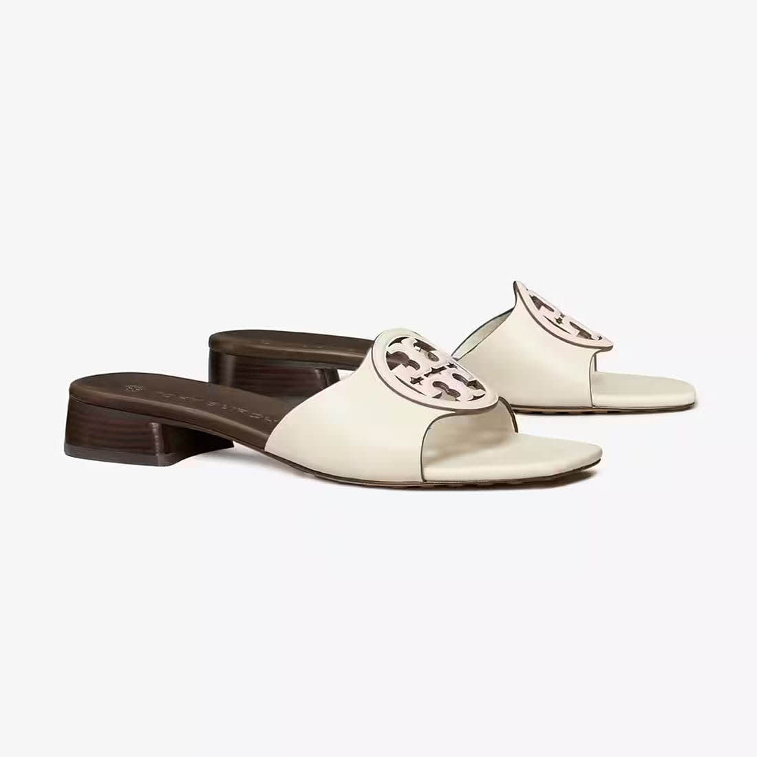 Tory Burch Bombé Miller White Slide Sandals-1