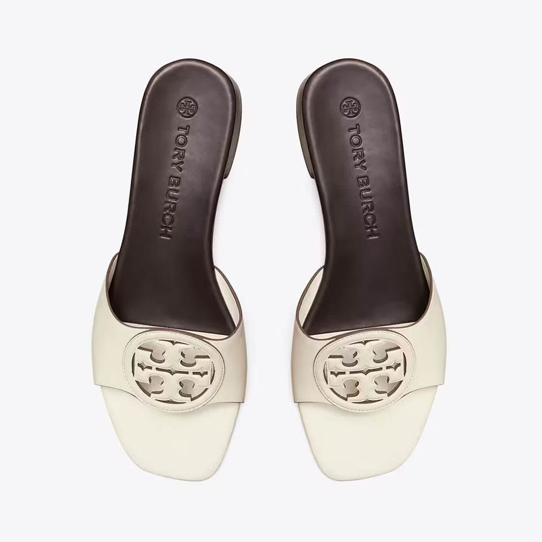 Tory Burch Bombé Miller White Slide Sandals-3
