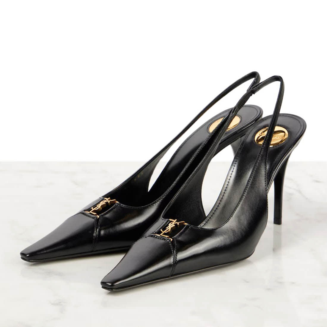 Saint Laurent Babylone Breteuil Slingback Pumps-2