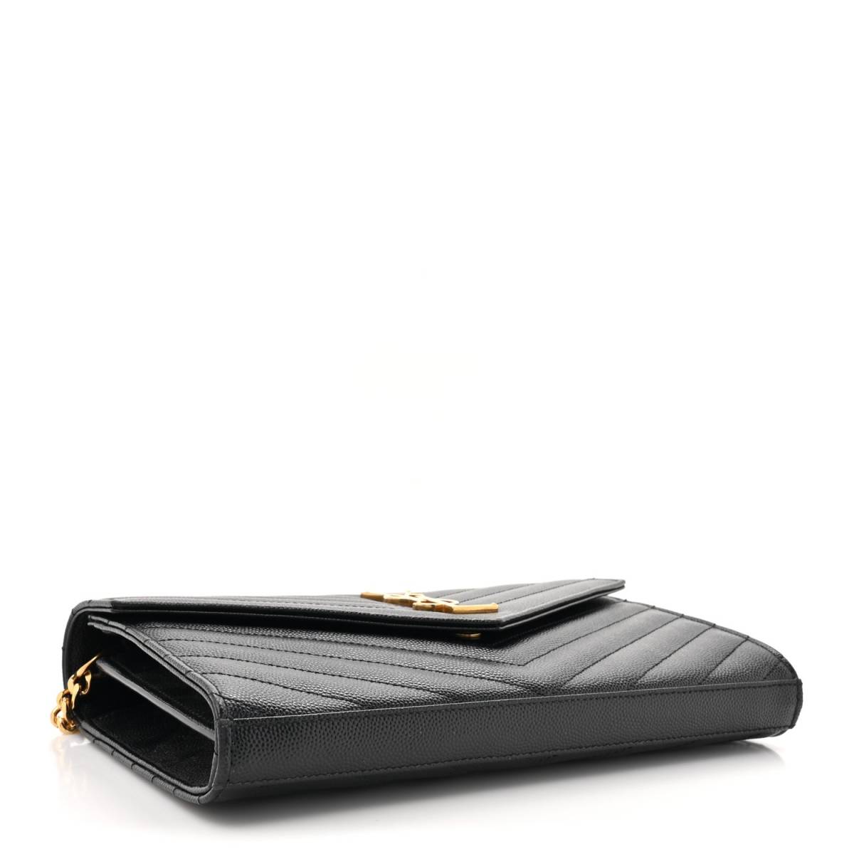 YSL Envelope Style Black Sling Bag-2