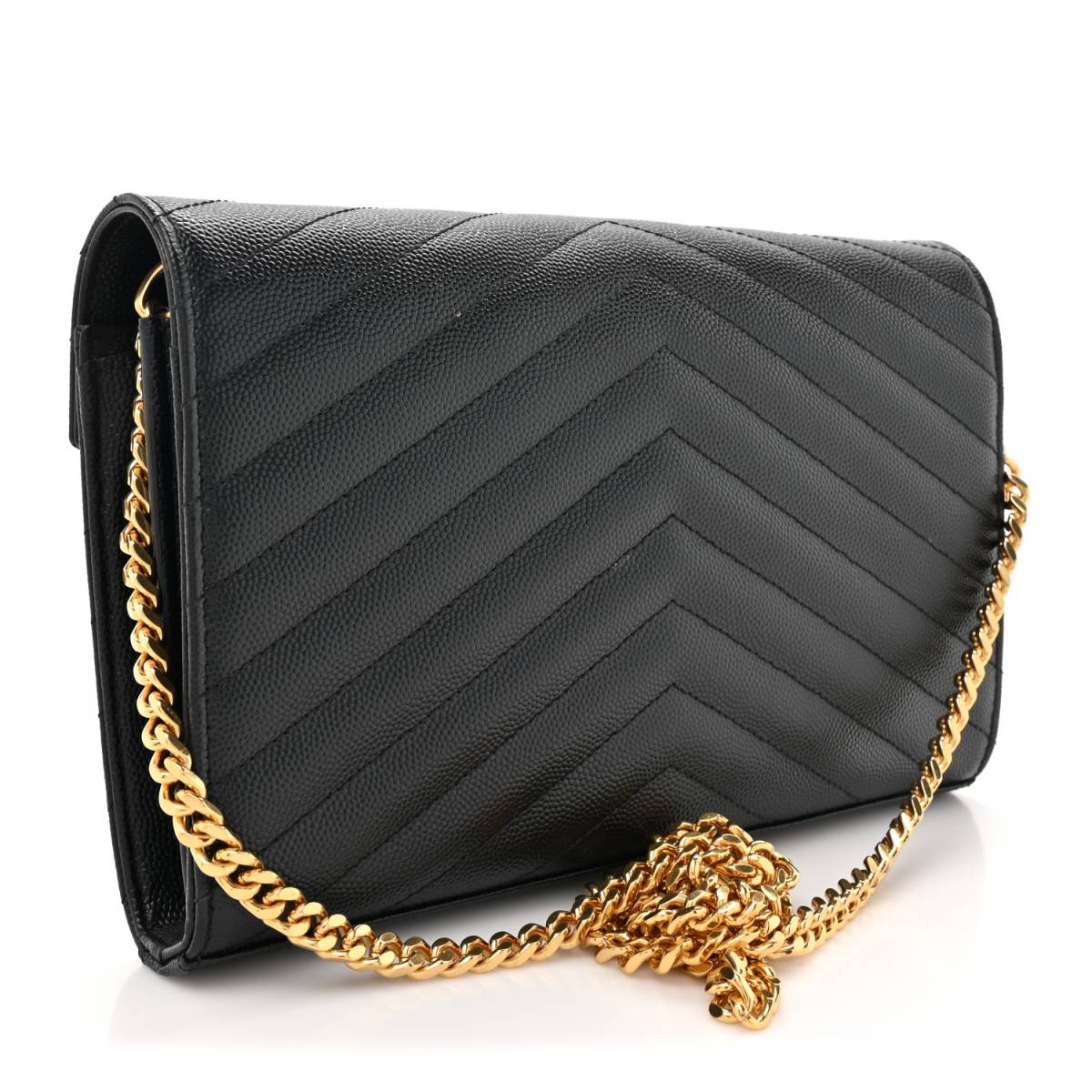 YSL Envelope Style Black Sling Bag-1