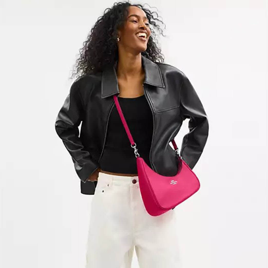 Coach Teri Twisted Pink Shoulder Bag-4