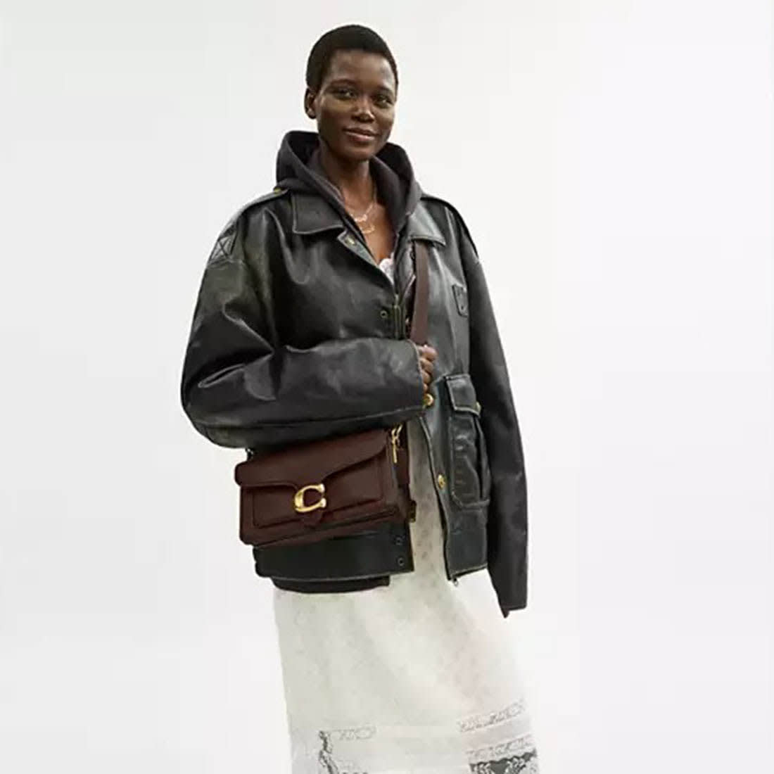 Coach Georgie Shoulder Bag In Blocked Wine Signature Canvas-3