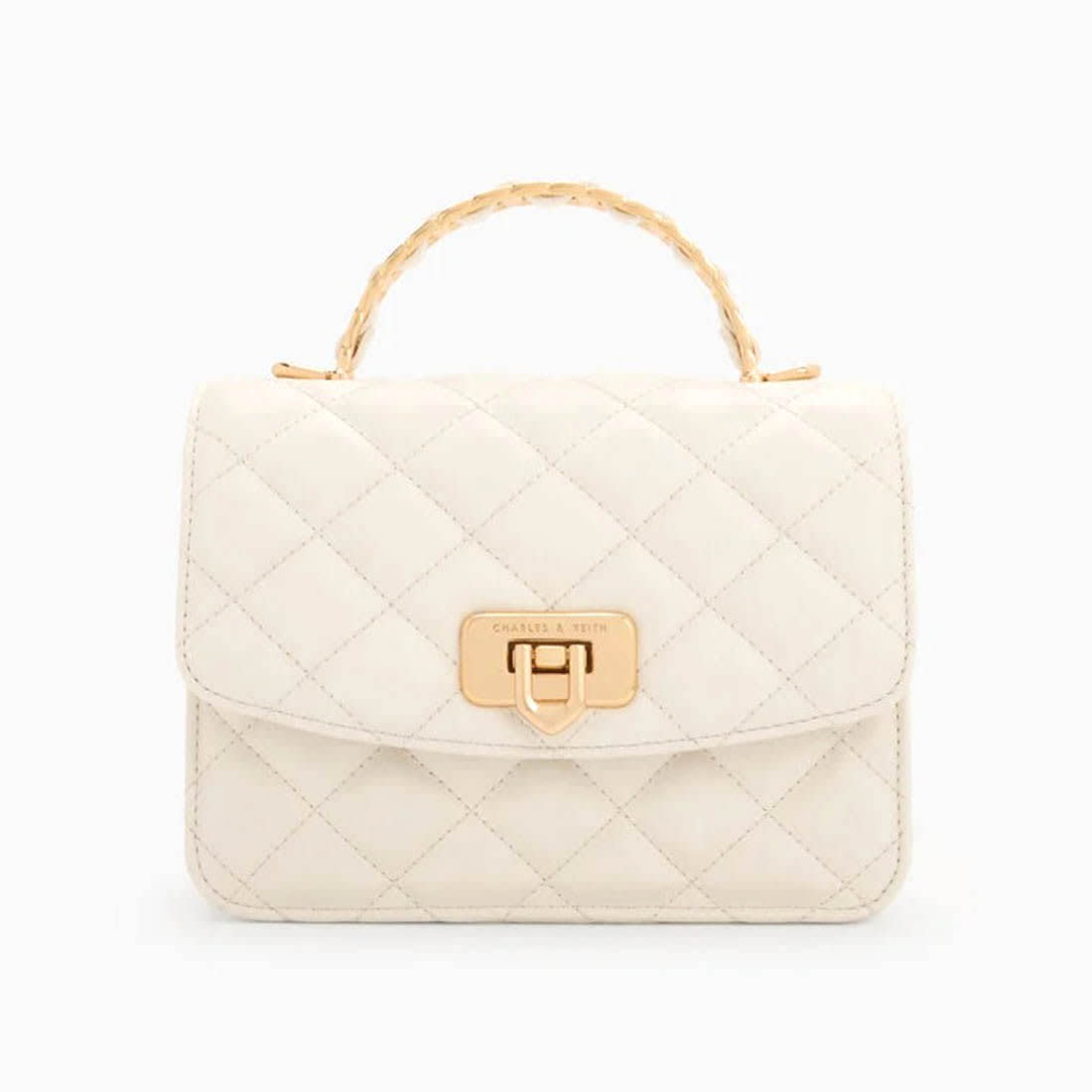 Charles & Keith Cressida White Sling Bag-0