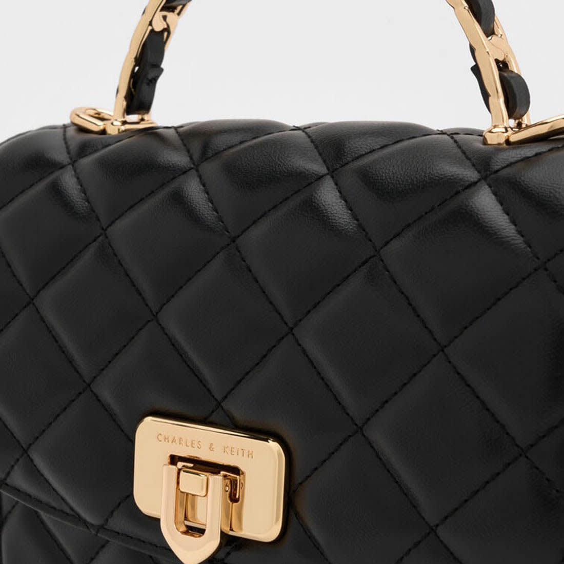 Charles & Keith Cressida Black Sling Bag-4