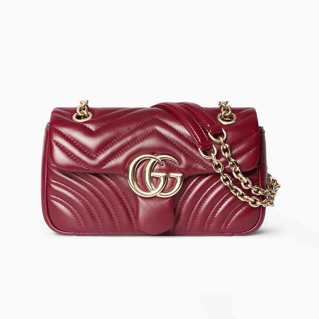 Gucci Wine Leather Crossbody Bag-0