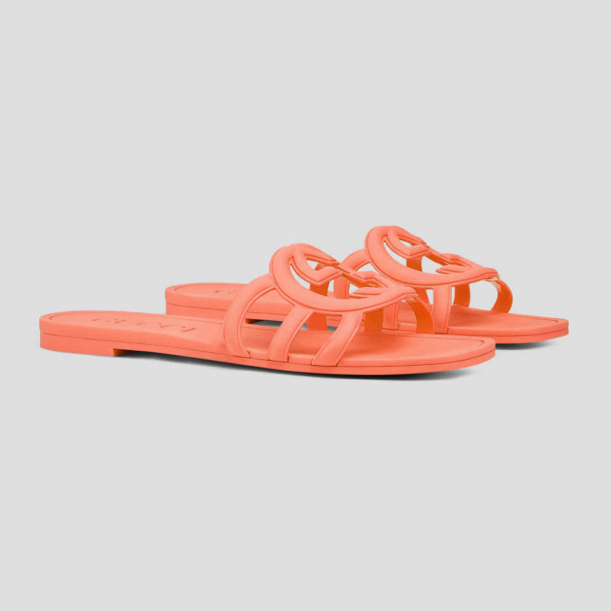 Gucci Orange Women's Interlocking G slide sandal-1