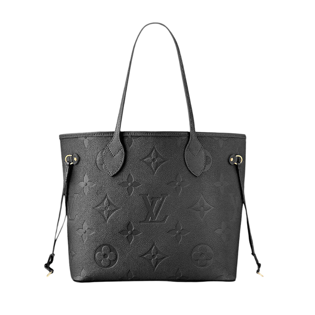 Louis Vuitton Solid Shades Embossed Neverfull Black Tote Bag-0