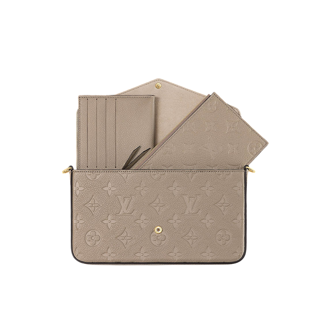 Louis Vuitton Felicie Beige Shoulder Bag-3