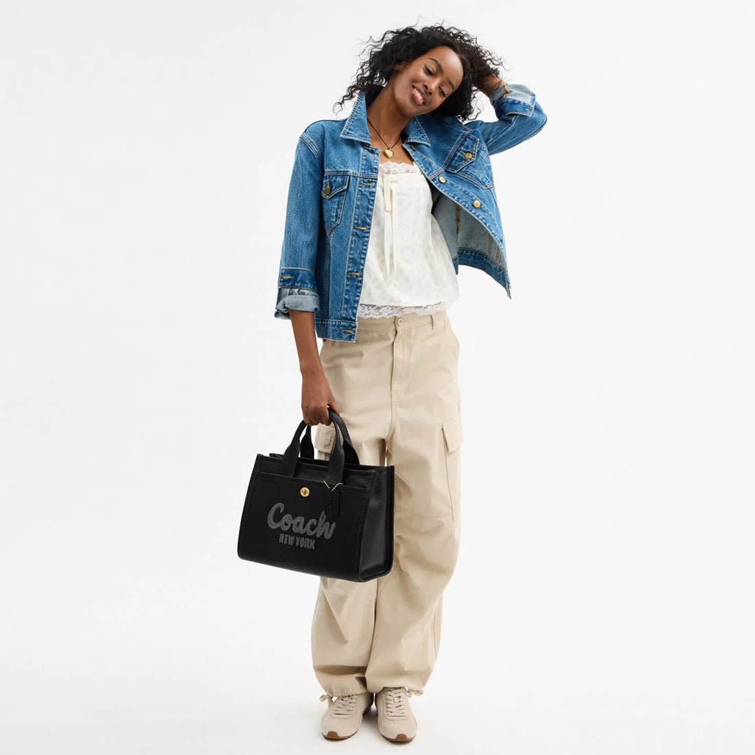 Coach Cargo 26 Black Tote Bag-5