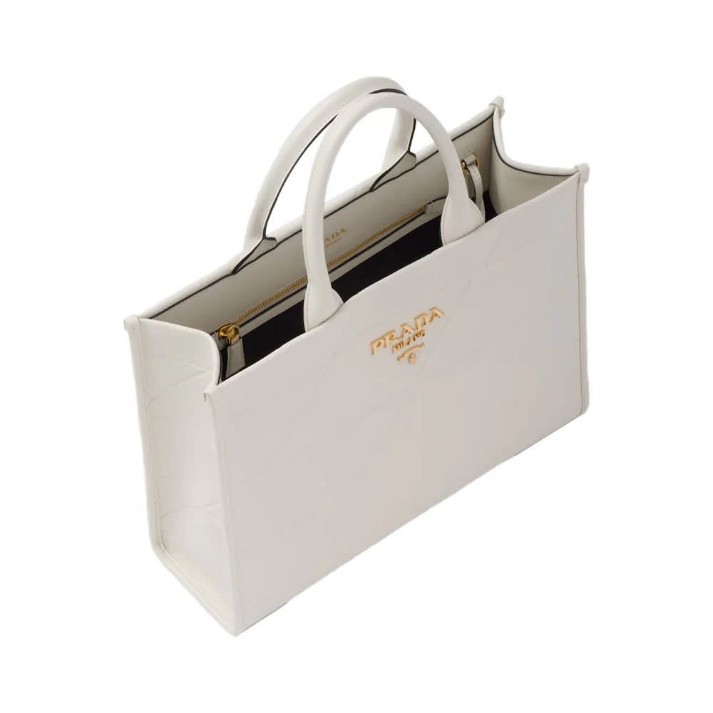 Prada Symbole Bag Large White Leather Bag-2