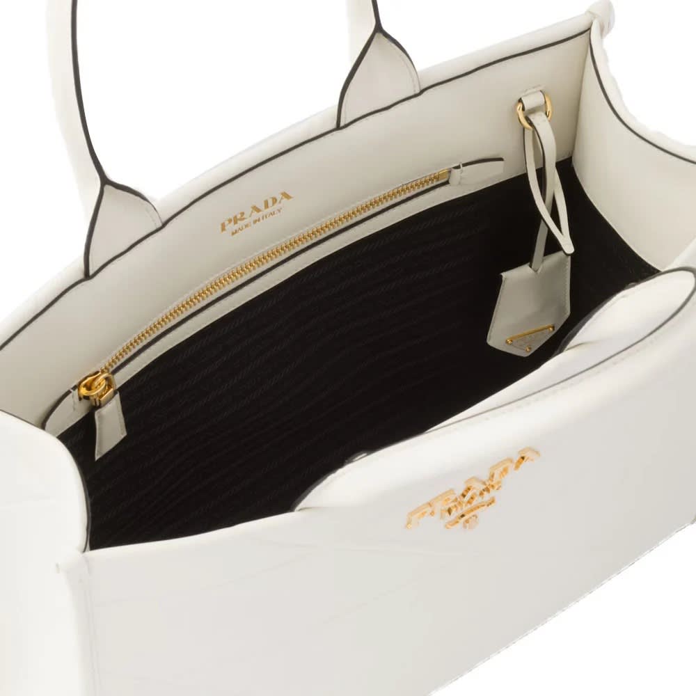 Prada Symbole Bag Large White Leather Bag-3