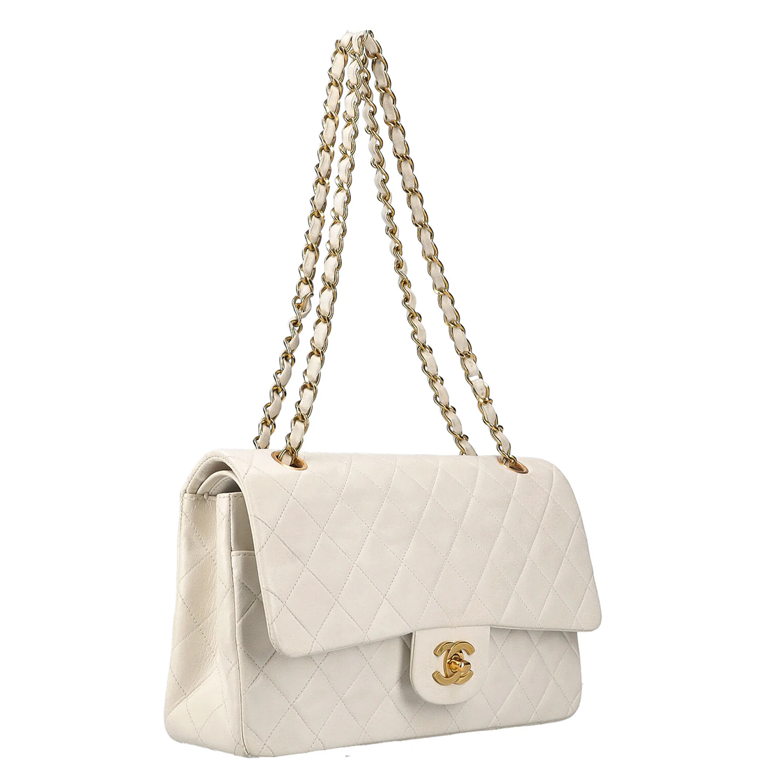 Chanel Jumbo Classic White Flap Bag-2