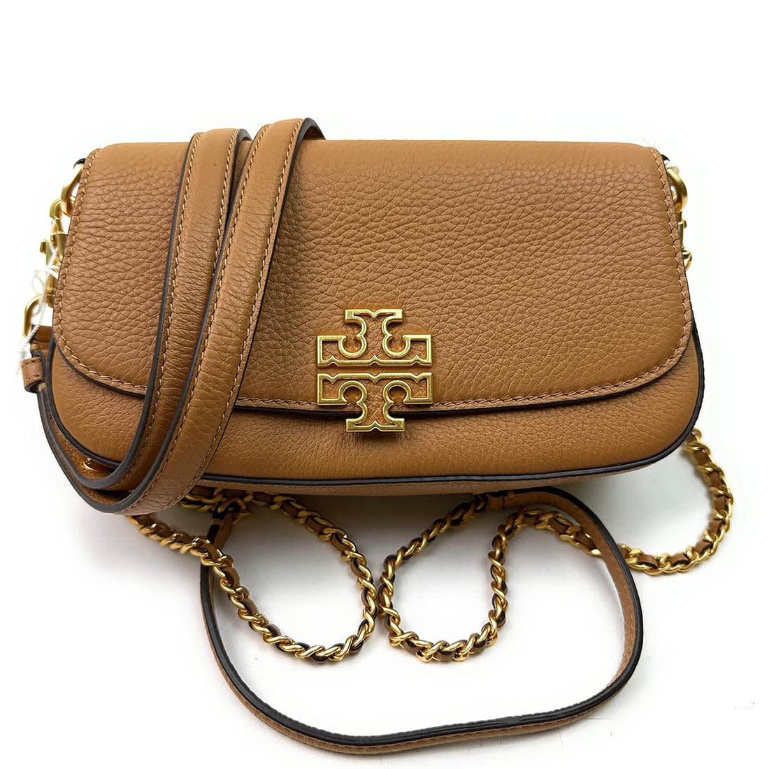 Tory Burch Britten Convertible Brown Crossbody Bag-0
