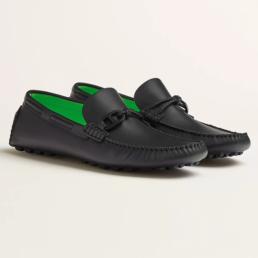Hermes Black Premium Quality Loafers-0