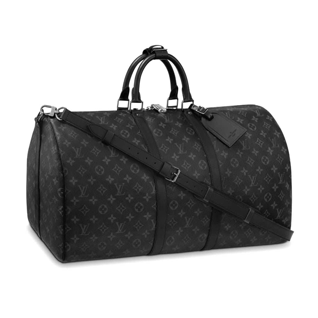 Louis Vuitton Keepall Bandouliére 50 Monogram Canvas Black Duffle Bag-0