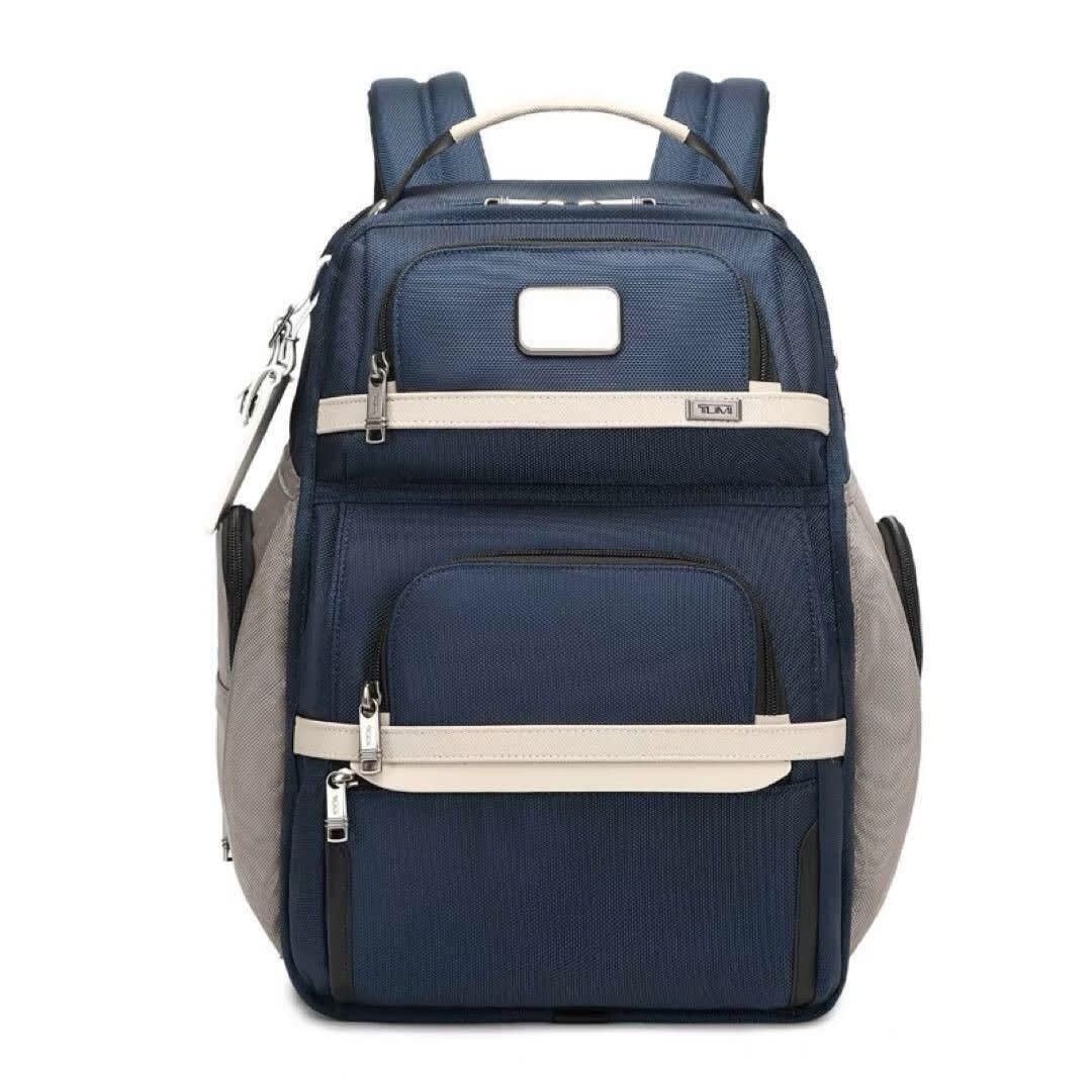 Tumi Expandable Organizer Laptop Blue & White Bag-0