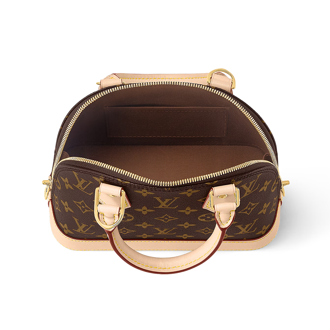 Louis Vuitton Alma Brown & Cream Shoulder Bag-2