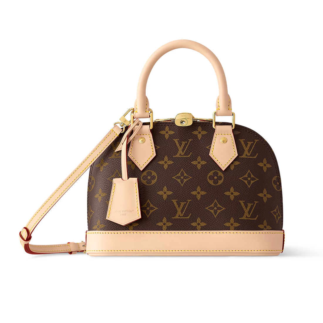 Louis Vuitton Alma Brown & Cream Shoulder Bag-0
