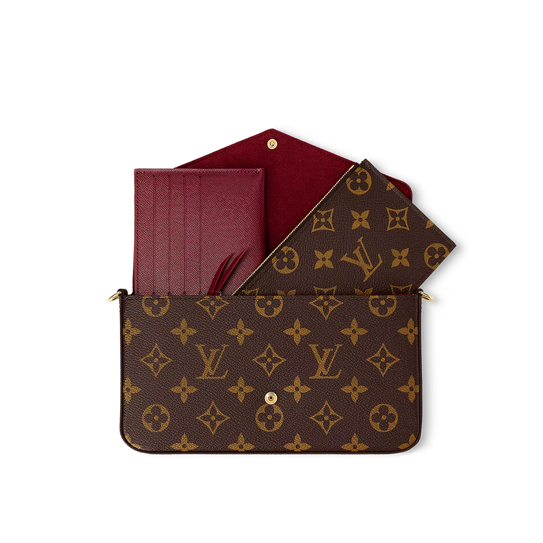 Louis Vuitton Felicie Brown Shoulder Bag-4