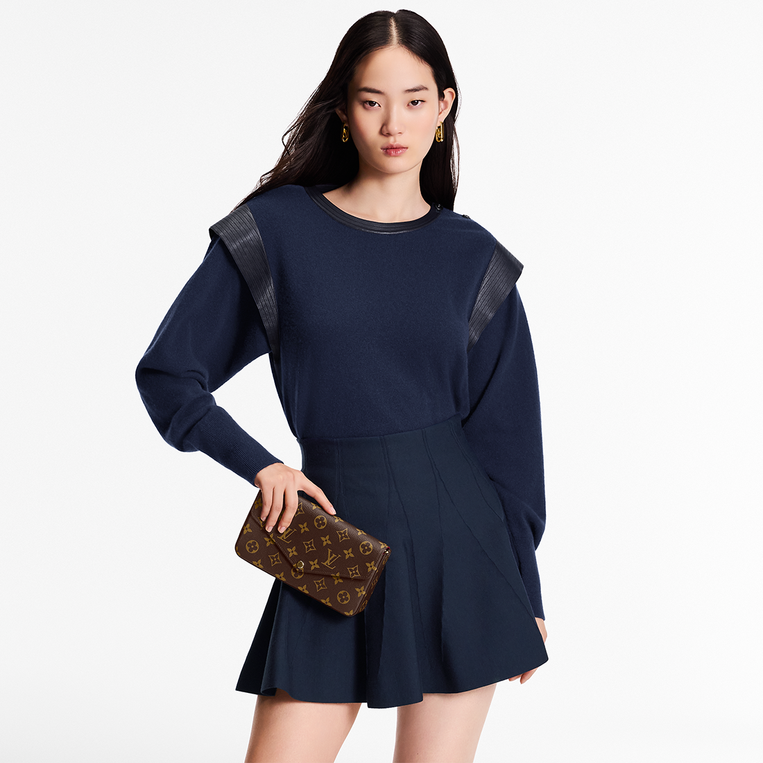 Louis Vuitton Felicie Brown Shoulder Bag-6