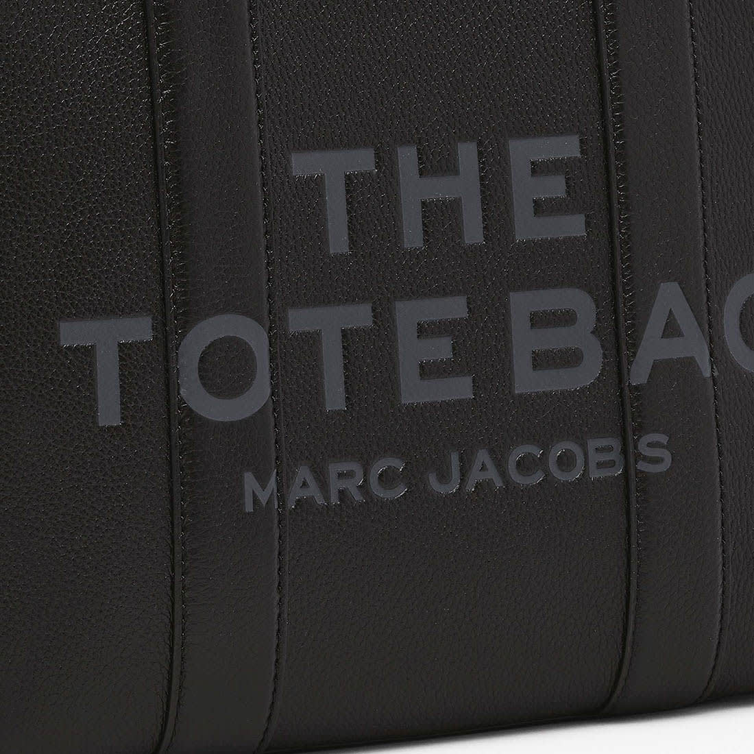Marc Jacobs The Leather Medium Black Tote Bag-4