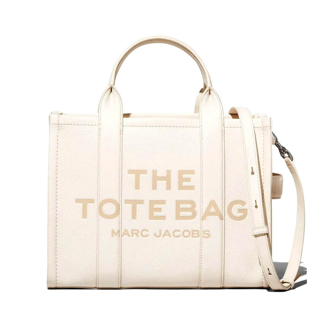 Marc Jacobs Canvas White Leather Tote Bag-0