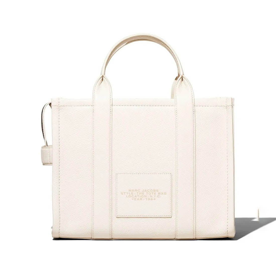 Marc Jacobs Canvas White Leather Tote Bag-2