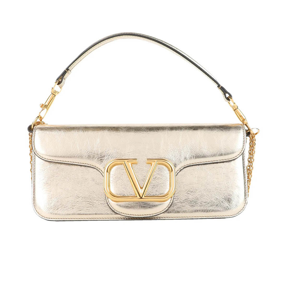 Valentino Locò Silver Crossbody Bag-0