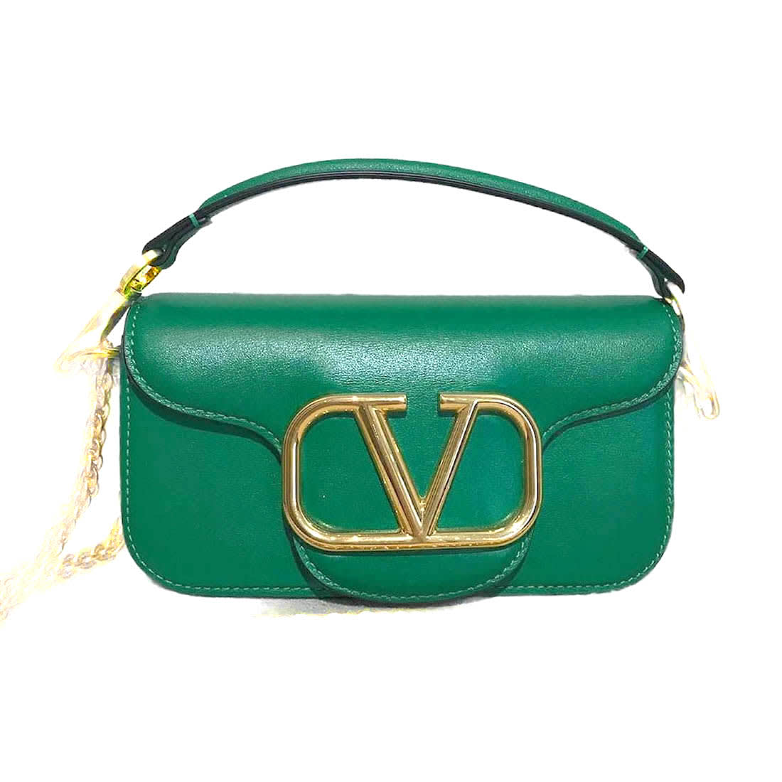 Valentino Garavani Green Small Shoulder Bag-0