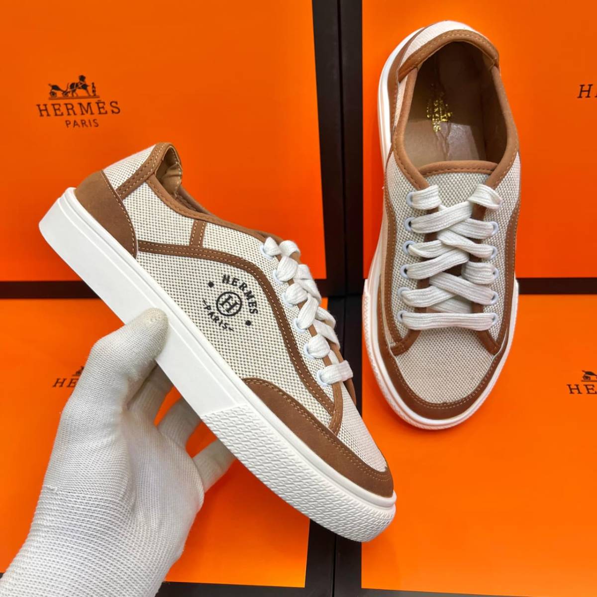 Hermes Brown Get Sneaker-2