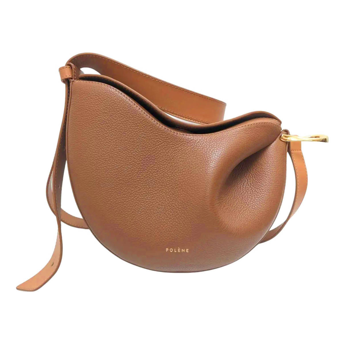Polene Tonca Dumpling Brown Crossbody Bag-0