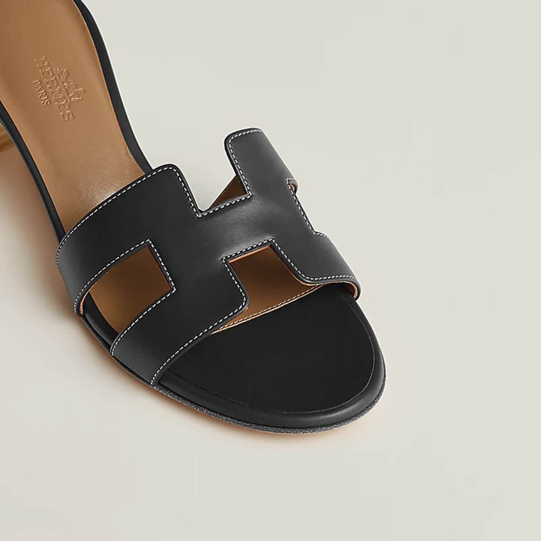 Hermes Oasis Black Heel Sandal-3