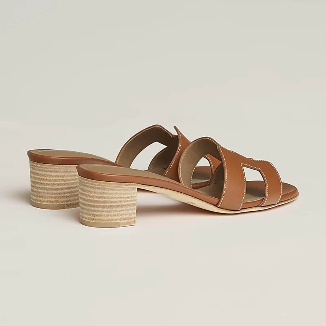 Hermes Oasis Brown Heel Sandal-2
