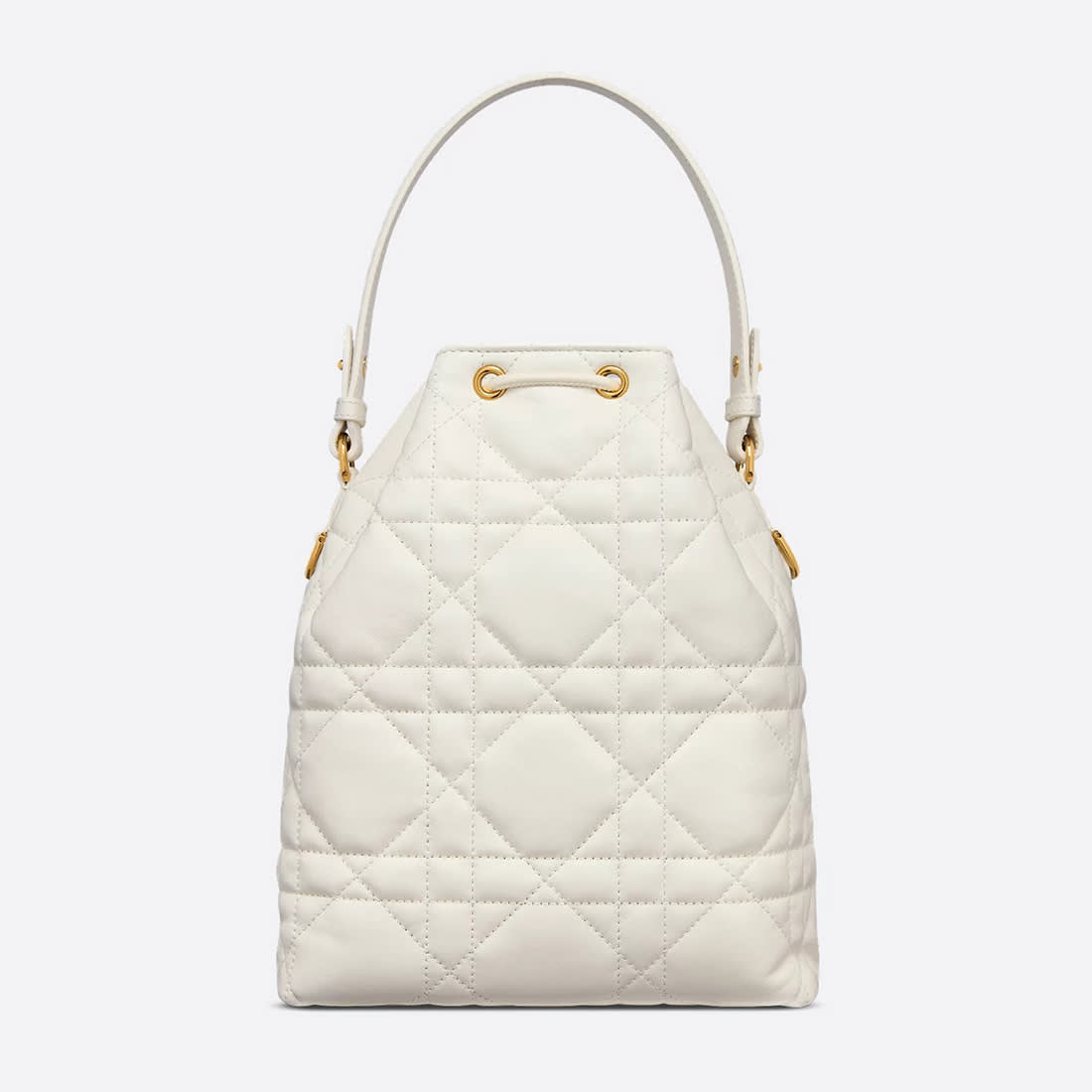 Dior Caro Mini White Bucket Bag-1
