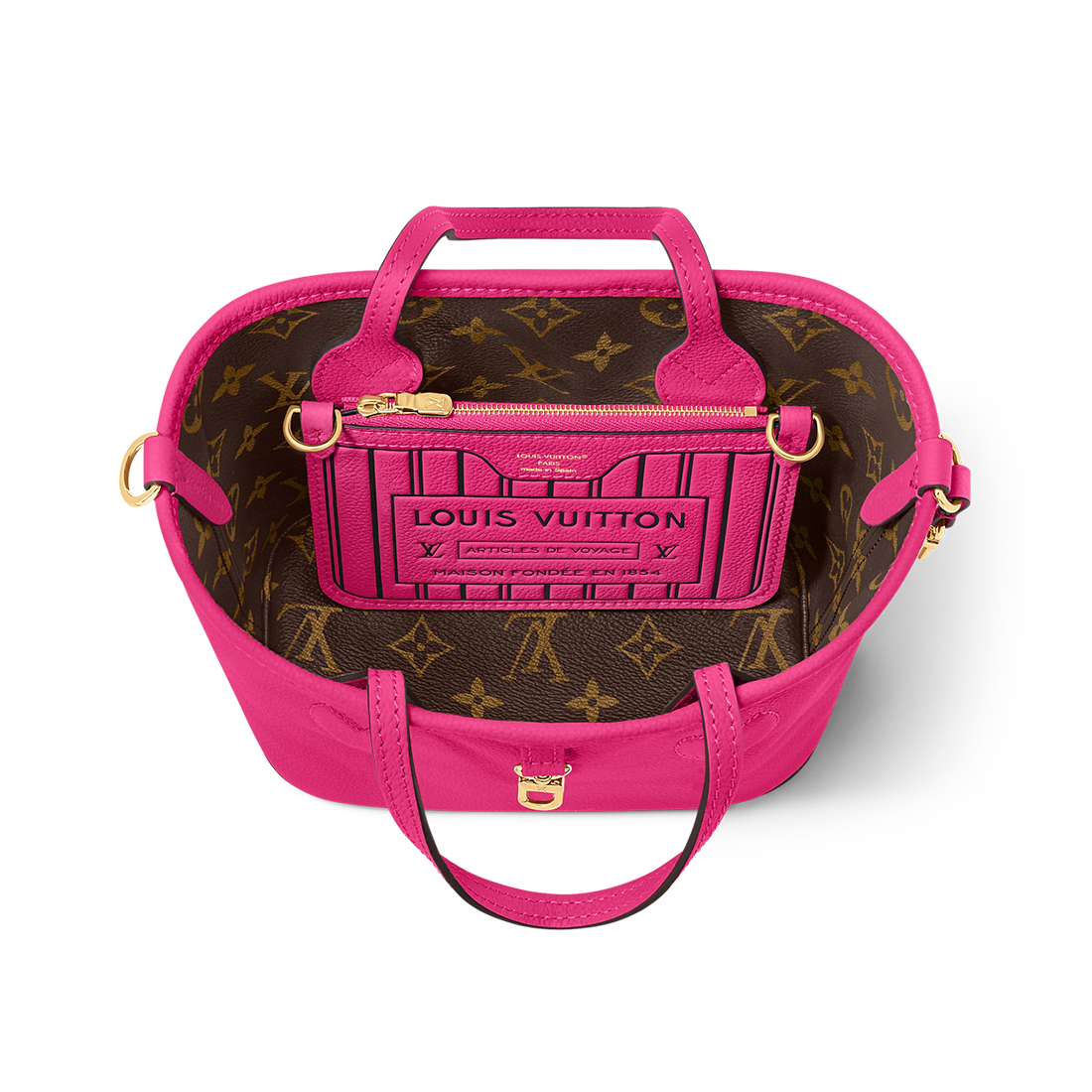 Louis Vuitton Monogram Pochette Metis East West Pink & Brown Bag-1