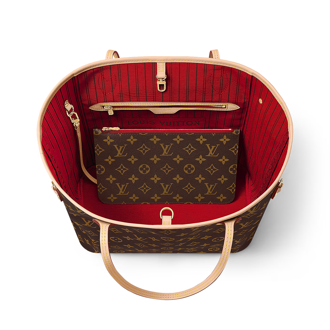 Louis Vuitton Neverfull Brown Shoulder Bag-3