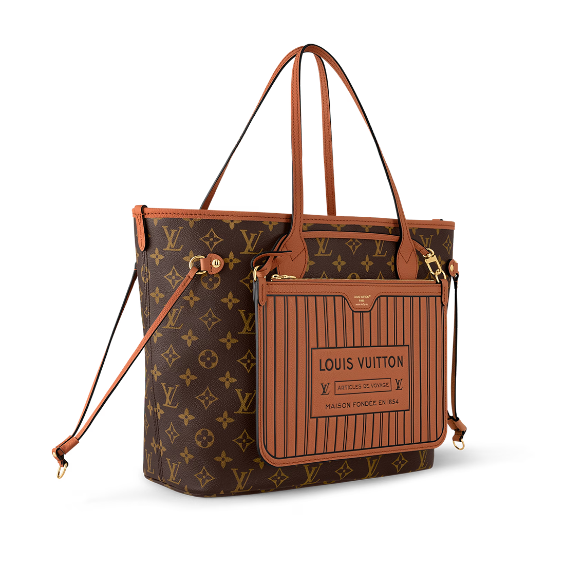 Louis Vuitton Monogram Pochette Metis East West Reversible Brown Bag-0