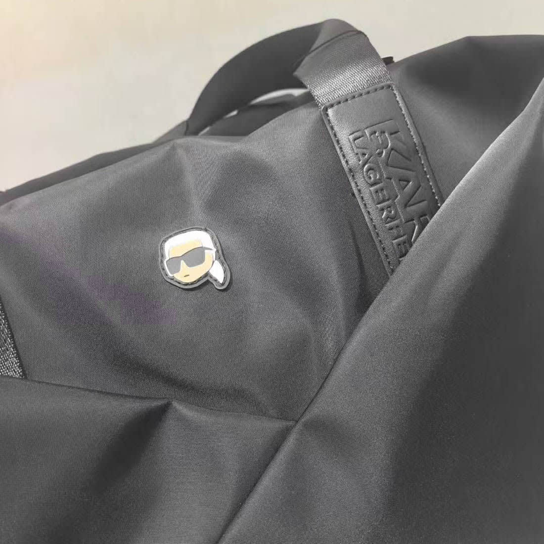 Karl Lagerfeld Black Ikonik Duffle Bag-1