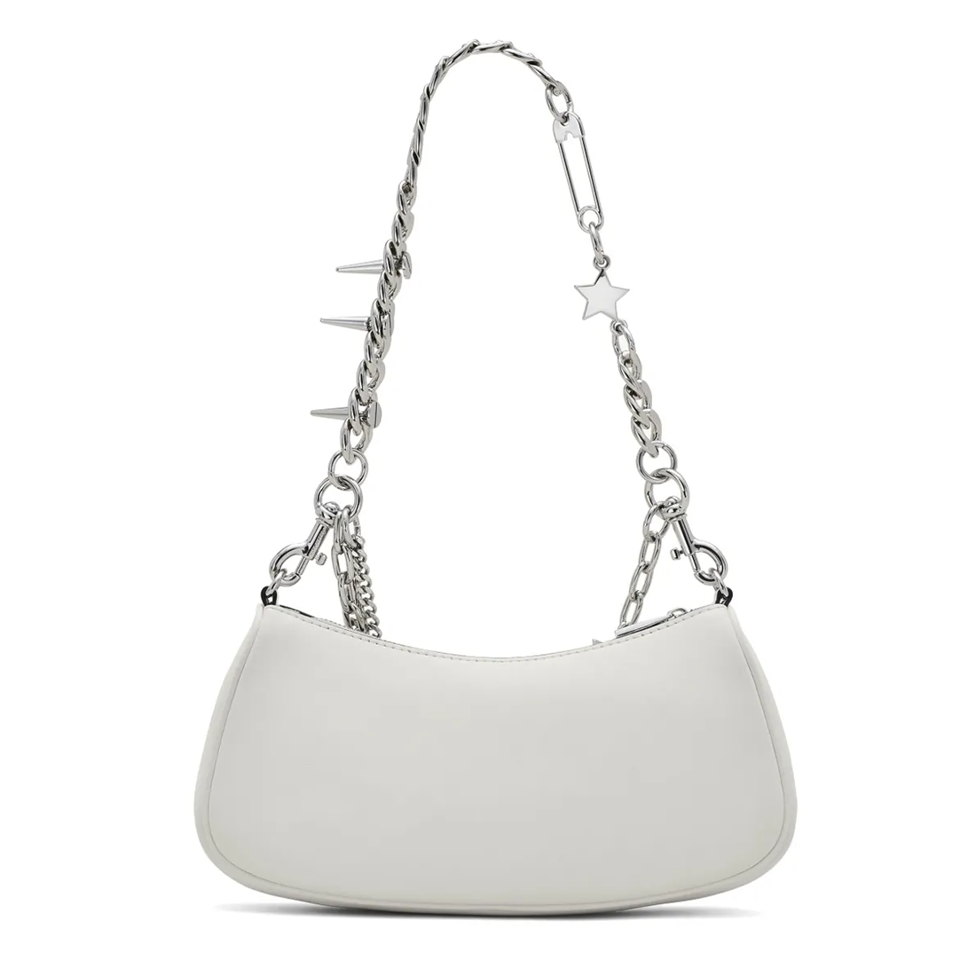 Marc Jacobs The Star Charm Leather White Shoulder Bag-1