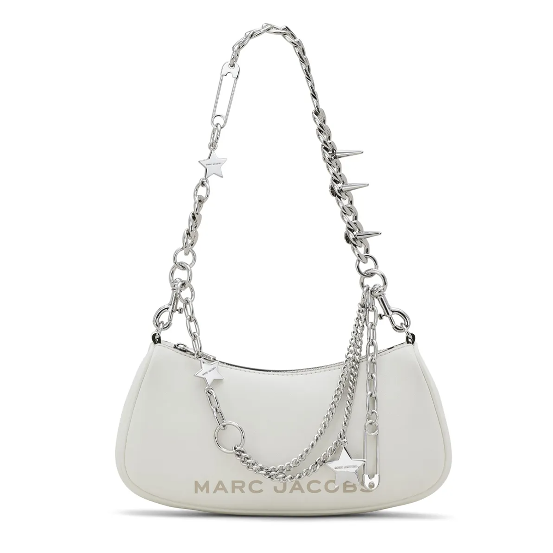 Marc Jacobs The Star Charm Leather White Shoulder Bag-0
