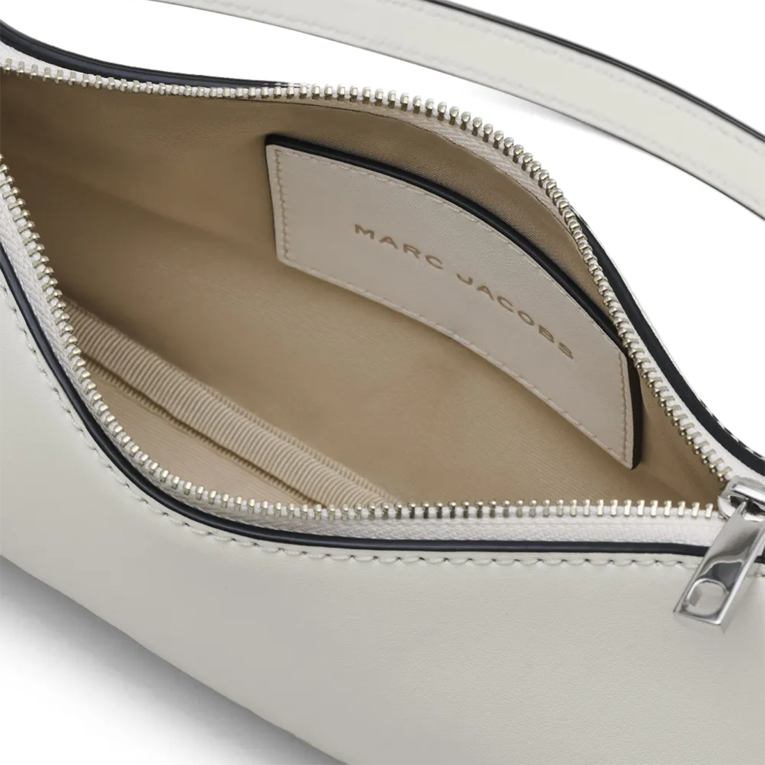 Marc Jacobs The Star Charm Leather White Shoulder Bag-3