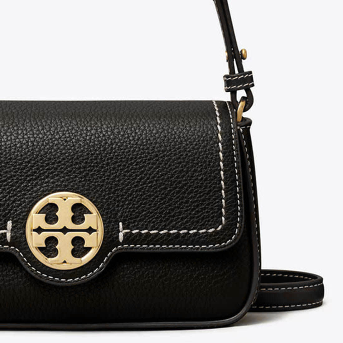 Tory Burch Small Felix Two Way Hanging Black Handbag-3