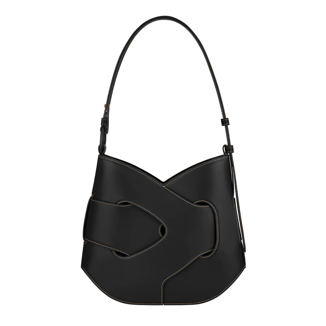 Polene Nodde Black Hobo Bag-0