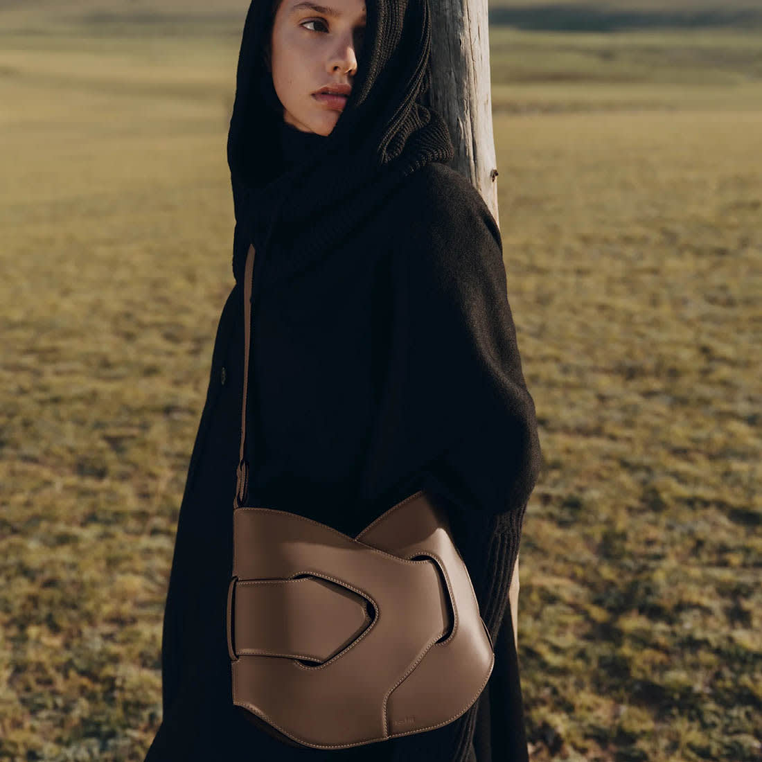 Polene Nodde Beige Hobo Bag-2